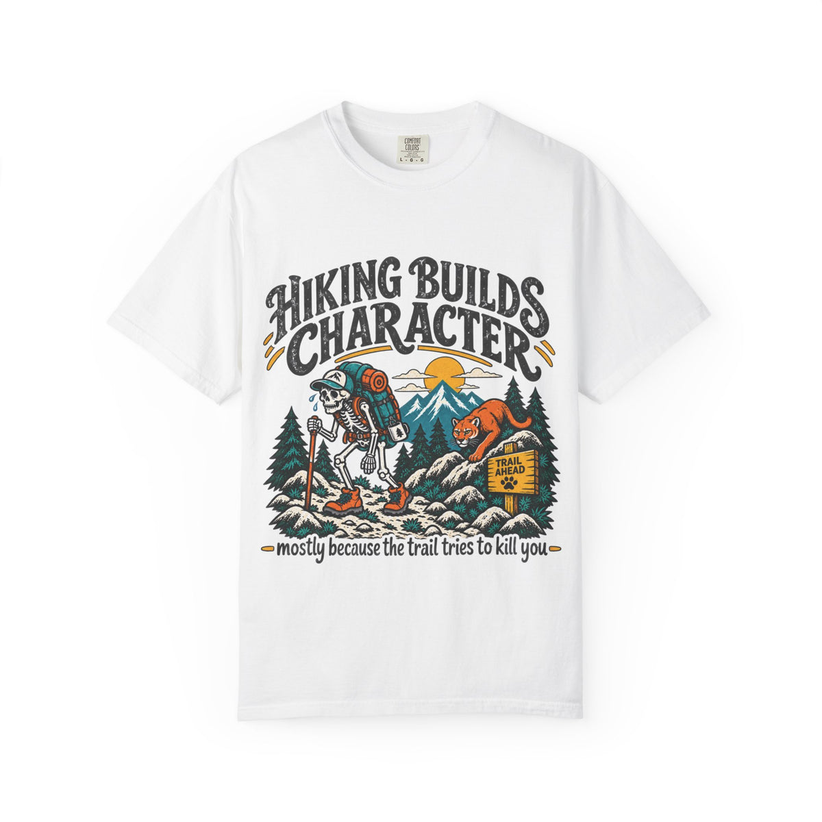 Hiking Character Black T-Shirt