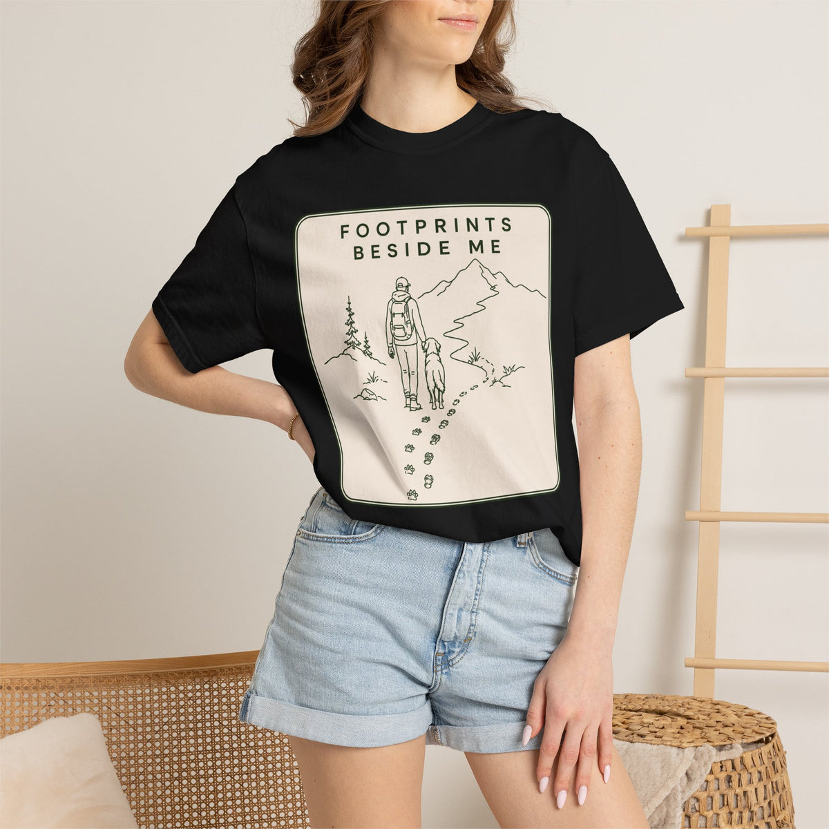 Footprints Beside T-Shirt