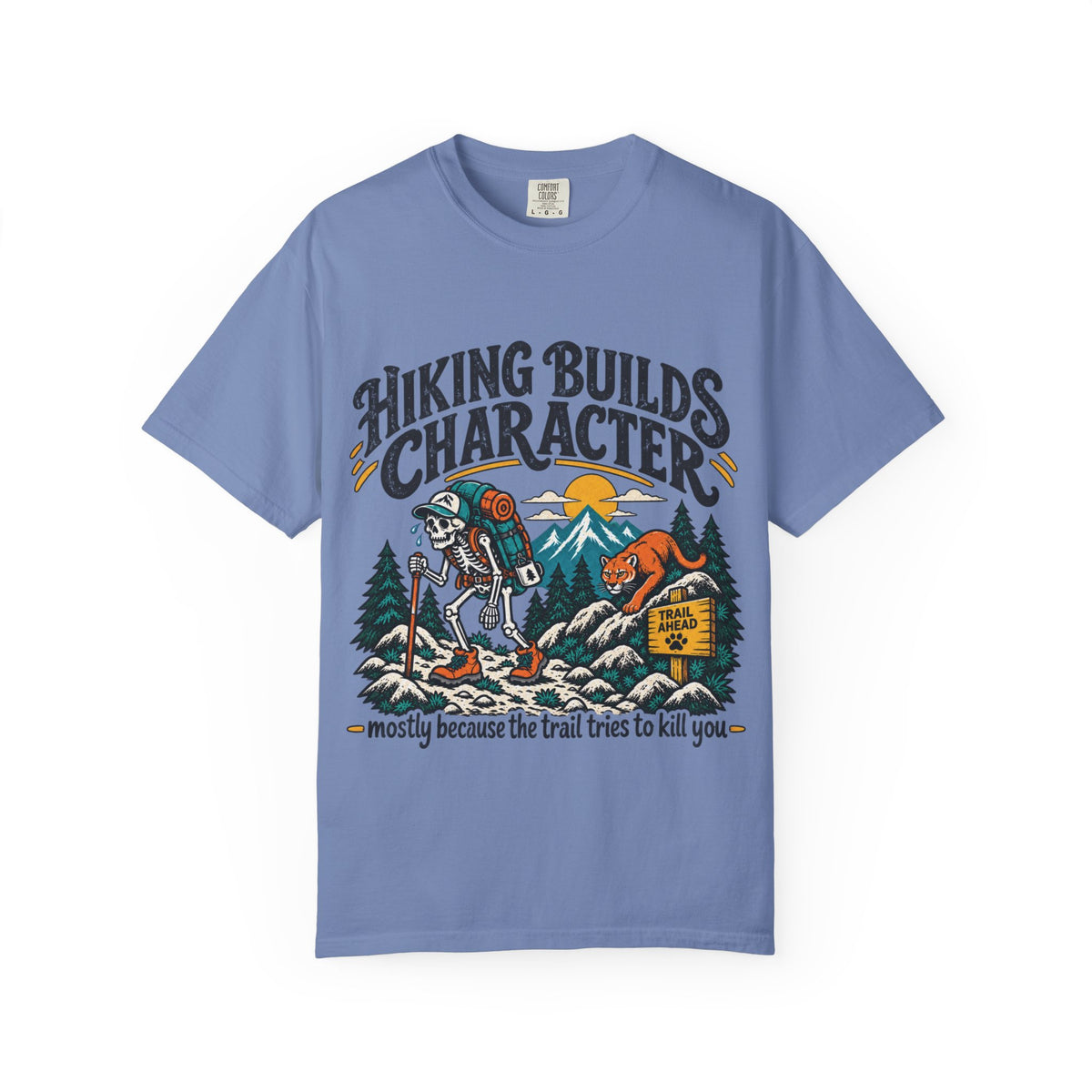 Hiking Character Black T-Shirt