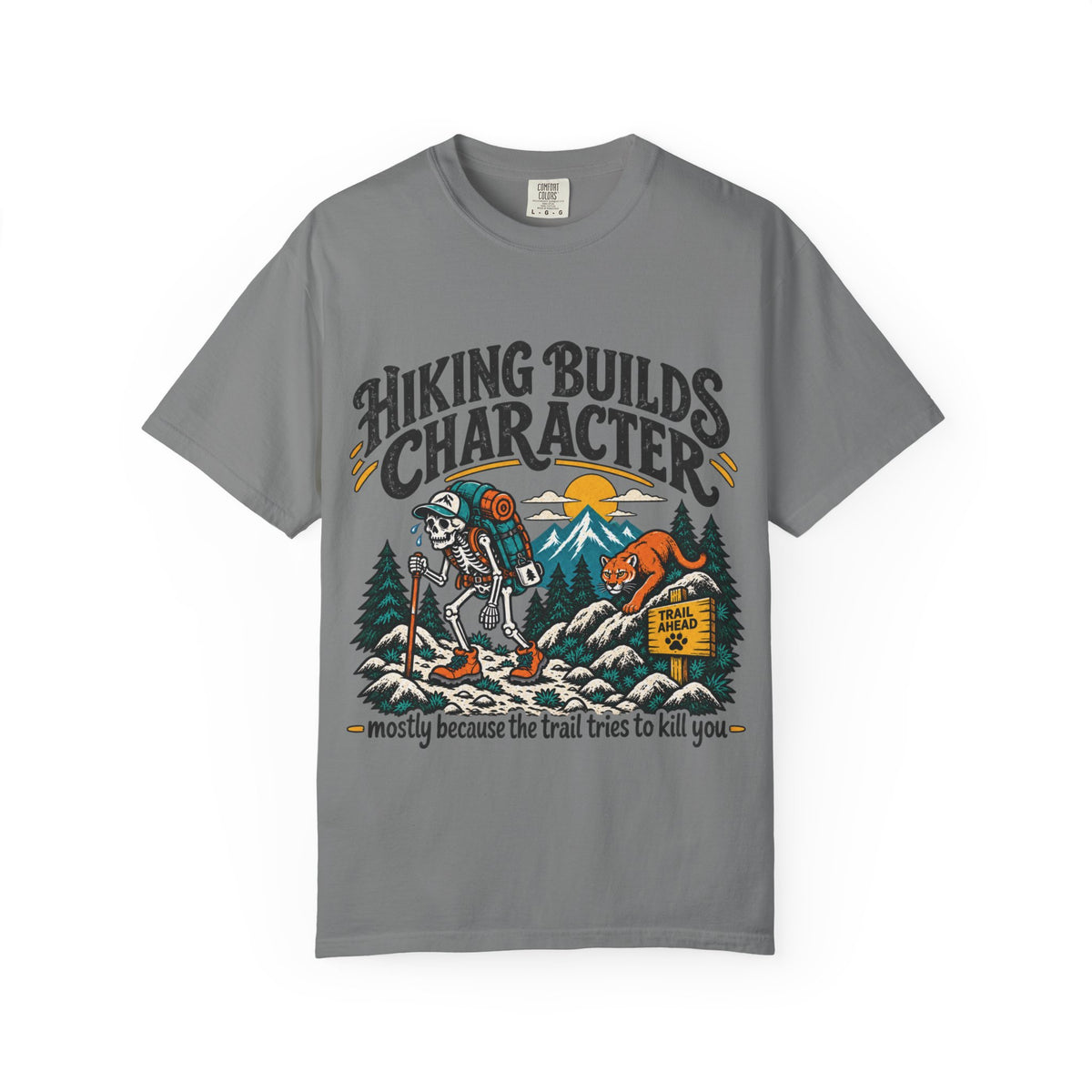 Hiking Character Black T-Shirt
